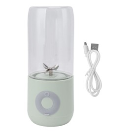 Electric USB Juicer Blender Green 6 Leaf Blades 1300mAh 500ml Portable Blender Cup for Fruit Juice Milkshake Soybean Milk