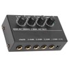 4 Channel Line Mixer Stereo Compact Low Noise Adjustable Volume