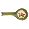 ACK Ceramic Spoon Rest (Grape),Cooking Spoon Holder for Kitchen Counter,