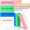 4-Piece Large Square Sponge Nail Buffer Block, 4 Way Nail