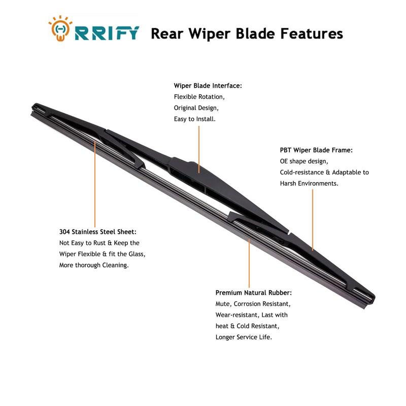 ORRIFY Rear Wiper Blade Arm Set for Mazda CX-5 CX5