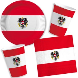 DH-Konzept 10 plates * Austria * for theme party, birthday or country party Austria Alps paper plates party plate party set