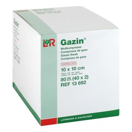 GAZIN Gauze Comp. 10 x 10 cm Sterile 12 Compartments 40 x 2 Pieces
