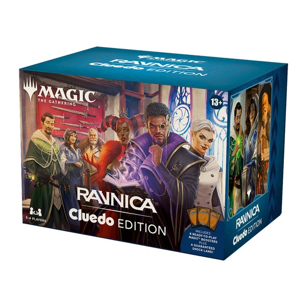 Magic: The Gathering - Ravnica: Cluedo Edition - Crime Card Game for 3-4 Players (Includes 8 Ready-to-Play Boosters, 21 Evidence Cards, 1 Foil Shockland and Detective Game Accessories)