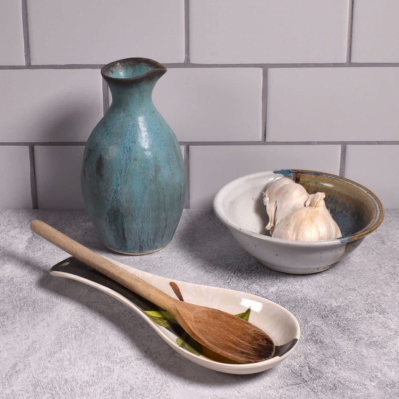 Bamboo Table Lemon Branch Spoon Rest, Made of Eco-Friendly Bamboo