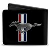 Buckle Down Men's Wallet Ford Mustang W/Bars Logo Centered Bi-Fold,