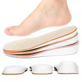 XINIFOOT Height Increase Insoles for Men & Women – 2.5cm Invisible Lift Inserts, Soft Breathable Shock-Absorbing Full-Length Shoe Insoles for Height Boost (EU 35-40/UK 3-7)