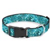 Teal Turquoise Mosaic Dog Collar Pet Neck Strap for Small