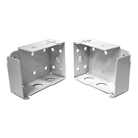 HomeAmore (1 Pair, No Screws) Low Profile 2" White End Brackets for Horizontal Blinds.