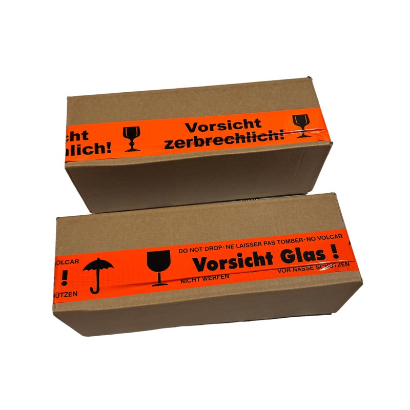 gws Caution Glass Notice Tape 6 Rolls Hallway Orange PVC