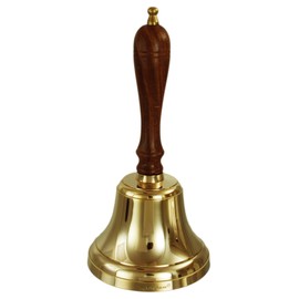 Buckingham Hand/Dinner/Reception/School/Last Order/Library/Pub Bell, Brass, 11 x 11 x 21.5 cm