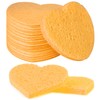 50-Count Facial Sponges Compressed Natural Cellulose Sponge Spunspon Heart Shape