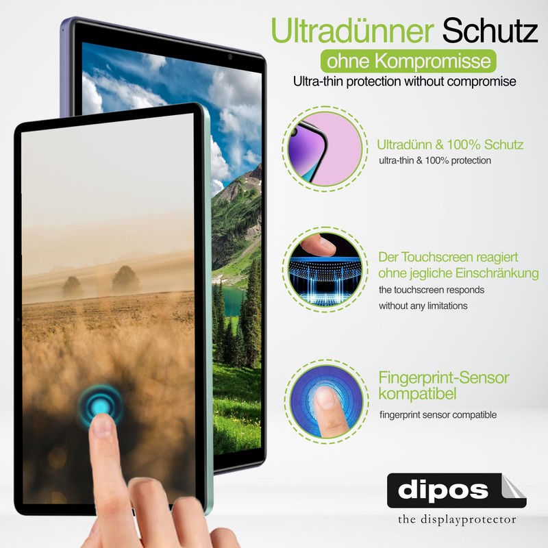 dipos I 2x Matte Screen Protectors for VALE V12E-LTE-8128 Film