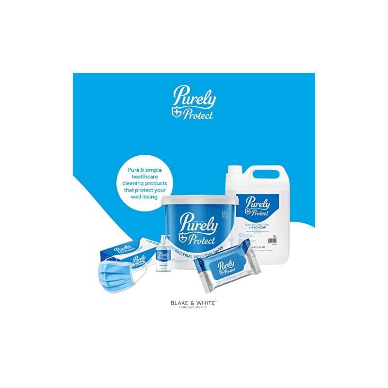 Blake & White Purely Protect Vinyl Gloves Blue Medium Box