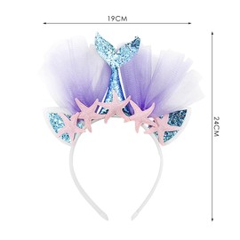 CYNOSURETECH 1 Piece of Mermaid Headband, Mermaid Hair Accessories, Mermaid Crown, Mermaid Accessories, Carnival Party Accessories, Universal for Women and Children