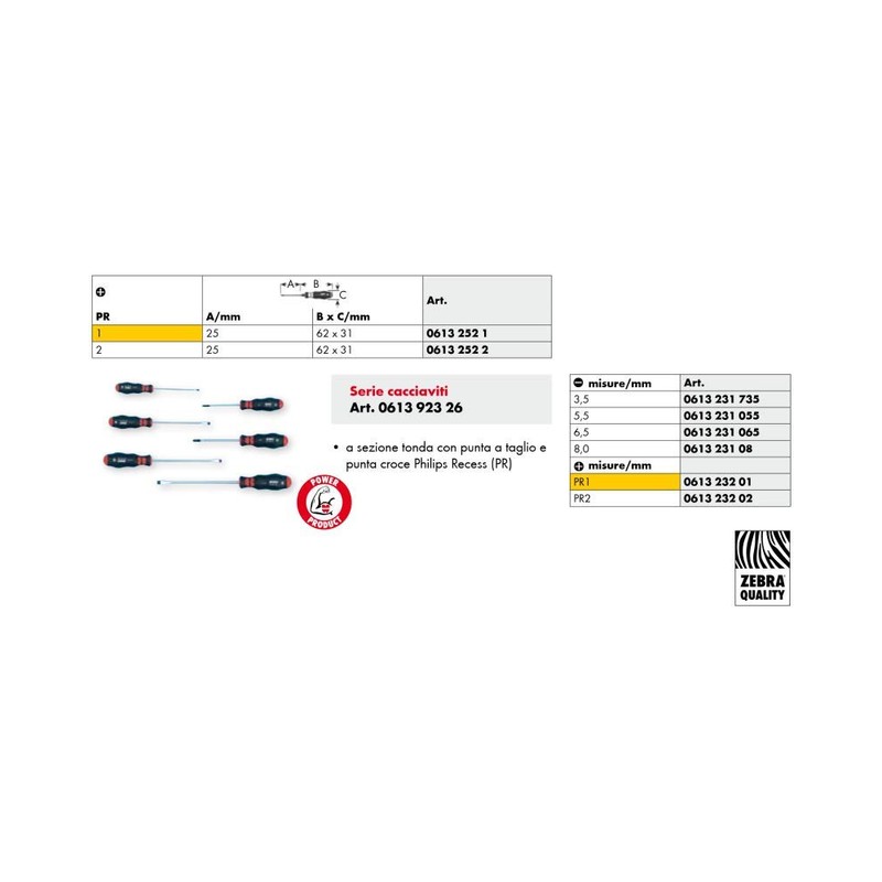 Würth Schraubendreher Sortiment SHRDRH-SORT-PH/SZ-RDKLI-6TLG 61392326