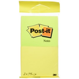 Post-It 6720-YG, Pack of 2 Notes, Neon Yellow, Neon Green, 76 x 63.5 mm
