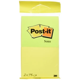Post-It 6720-YG, Pack of 2 Notes, Neon Yellow, Neon Green, 76 x 63.5 mm