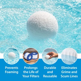 Clearwater Absorbaball, Absorbant Pool and Hot Tub Scum Balls, 3 Pack Floating Sponge Balls, Oil and Dirt Control