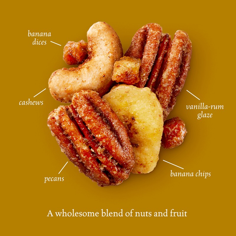 Sahale Snacks Banana Rum Pecans Glazed Mix, 1.5 Ounces (Pack