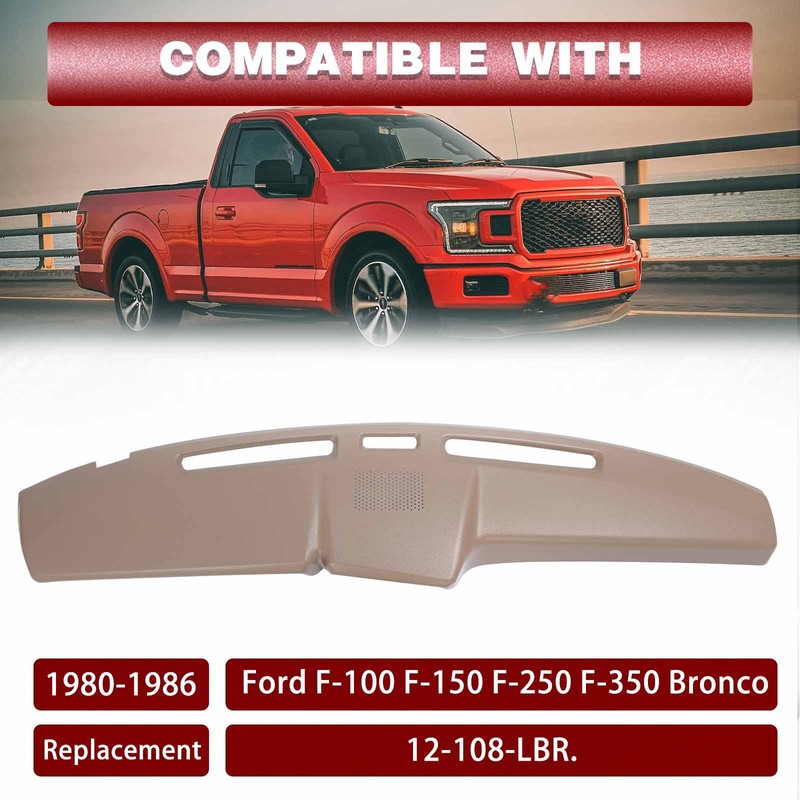 HECASA Dash Board Cover Compatible with 1980-1986 Ford F100 F150