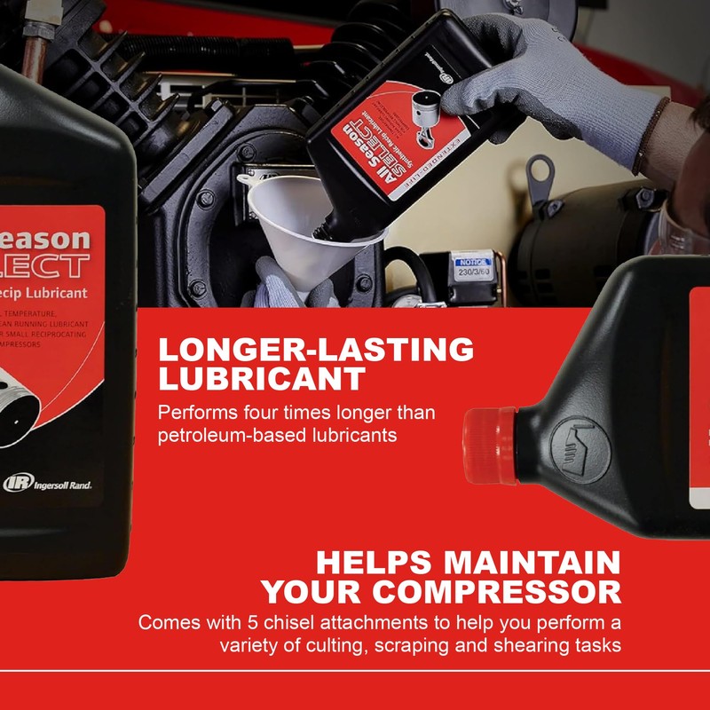 Ingersoll Rand 38436721 OEM All Season Select Synthetic Lubricant, 1L