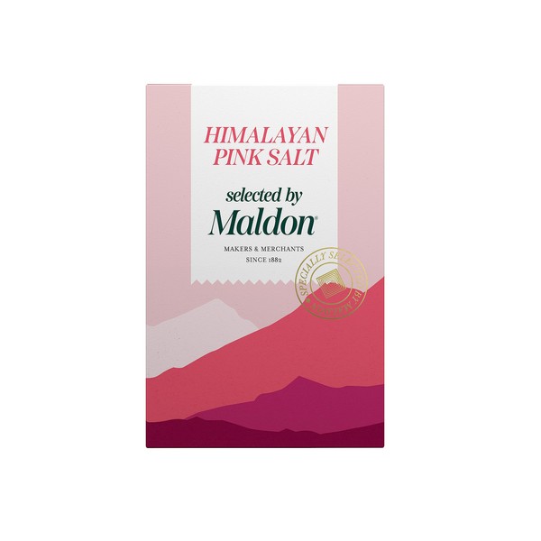 Maldon - Himalayan Pink Salt - Selected by Our Seasoned Experts - Pink Coarse Rock Salt from the Foothills of the Himalayas - Perfect for a Wide Range of Dishes - Fantastic Flavour - 250g Box