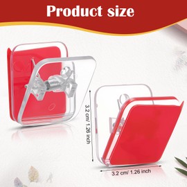 Cinnvoice 100 Pieces Self Adhesive Clips Sticky Tapestry Spring Wall Hanging Clips Tapestry Wall Folder Holders for Hanging Poster Photo Paper Flag Documents Hanger Office Home Rope(Clear)