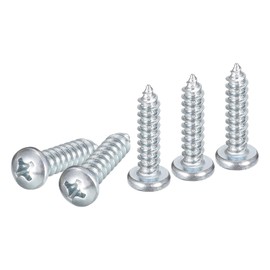 DTGN #6x3/4" Phillips Pan Head Self-tapping Screw - 65Pack - Zinc Plated Carbon Steel Sheet Metal Screws Wood Screws