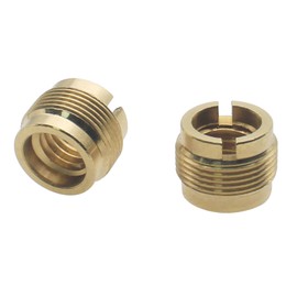 SYCZIOHU 2 Pcs 5/8 Male to 3/8 Female Mic Adapter Copper Mic Stand Adapter Microphone Clip Holder Nut Adapters