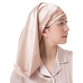 Seawind Silk Nightcap for Long Hair, 2.9 oz (22 monme), Night Cap, Silk Cap, Lustrous and Beautiful Hair