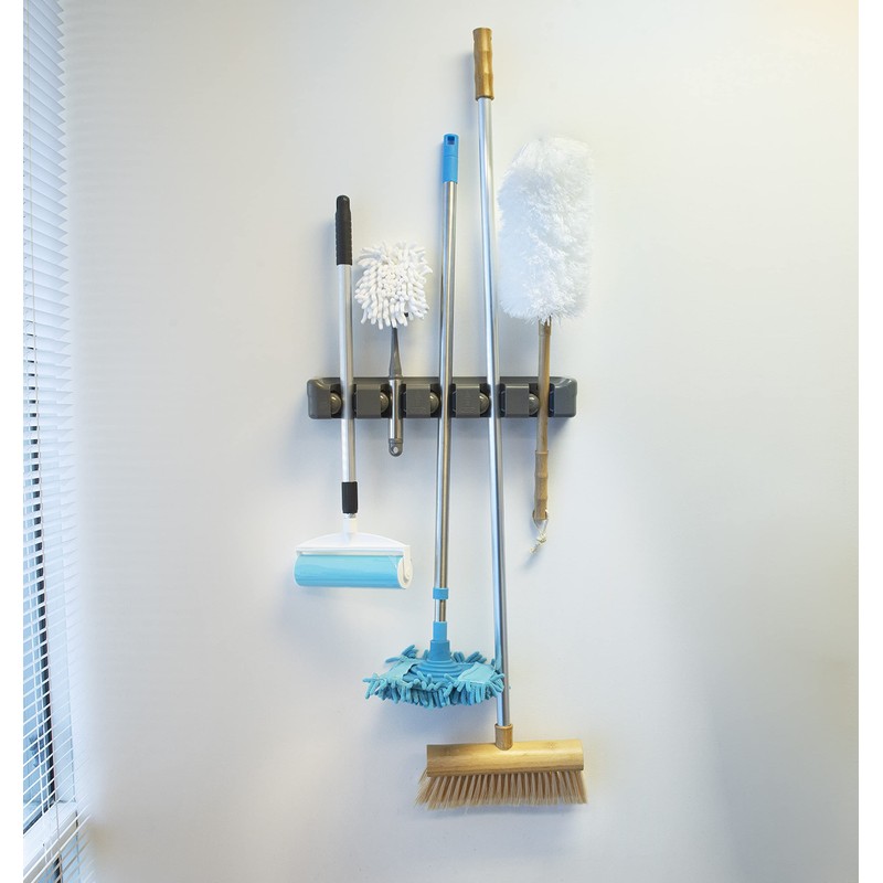 Magic Holder, 5-Position Broom and Mop Holder, Tool Organizer, Easy