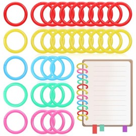 120 Anillos De Plástico Para Carpetas 1.22 Pulgadas Anillos De Encadernación Coloridos Para Hojas Sueltas Tarjetas Y Libros Suministros De Oficina Fác