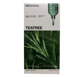 Mediheal Tea Tree Essential Mask Soothing & Moisturizing, Pack of 10, 4 packs / 메디힐 티트리 에센셜 마스크 진정 수분, 10개입, 4개