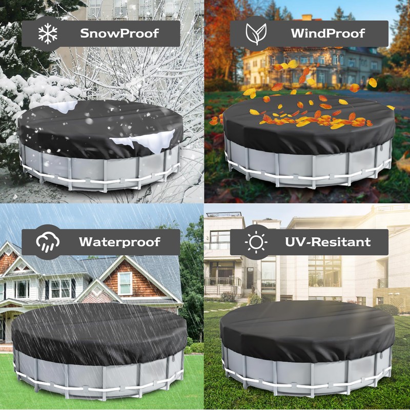15 ft Round Winter Pool Cover, Round Pool Cover for