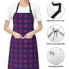 TUFOSERY Phish Red Donut Circles On Blue Apron Bib with
