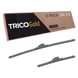 TRICO Gold™ (18-2413) 24 & 13 Inch Pack of 2 Automotive Replacement Windshield Wiper Blades Premium All Weather Beam Blade for Select Vehicle Models