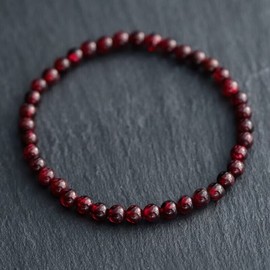 Unbranded 5mm Round Beads Natural Garnet Stone Healing Protection Bracelet for Women Gift