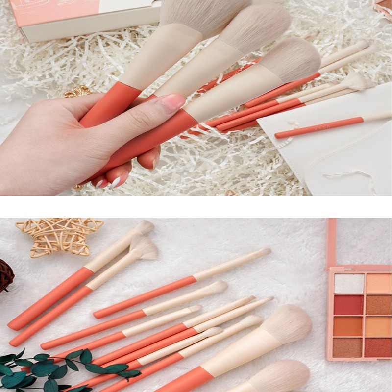 Brotevity Makeup Brush Set 12 Facial Brushes Portable Easy Storage