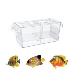 Breeding Isolation Case, Clear, Multi-functional, Fry Isolation, Breeding Protection, Spawning, Hatching Box for Aquarium, Aquarium Hatchery Box, Egg Laying, Observation Case (L)