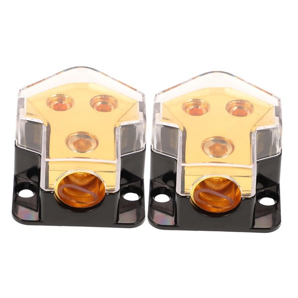 Mikinona 2Pcs Car Audio Power Distribution Block Out Amplifier Splitter