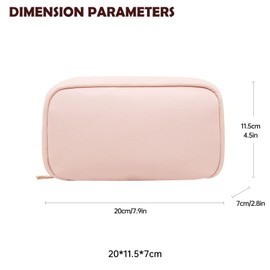 Long Keeper Bolsas de cosméticos para mujer, bolsa de maquillaje resistente al agua, bolsa de viaje con cierre, organizador de maquillaje, Rosado