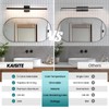 KAISITE Modern Black Bathroom Light - 24 inch Dimmable 5CCT