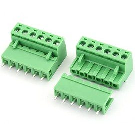 LuoQiuFa10 Set 6-Pin 5.08mm Pitch Male Female PCB Screw Terminal Block
