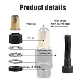 Rivet Nut Pliers Set, Manual Riveting Pliers, Rivet Nuts Set for M3, M4, M5, M6, M8, M10, Hand-Operated Insertion Nuts, Thread Rivets Tool (6-Piece Set)