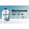 Nutricost Wormwood Capsules 450mg 120 Capsules - Vegetarian Caps, Gluten