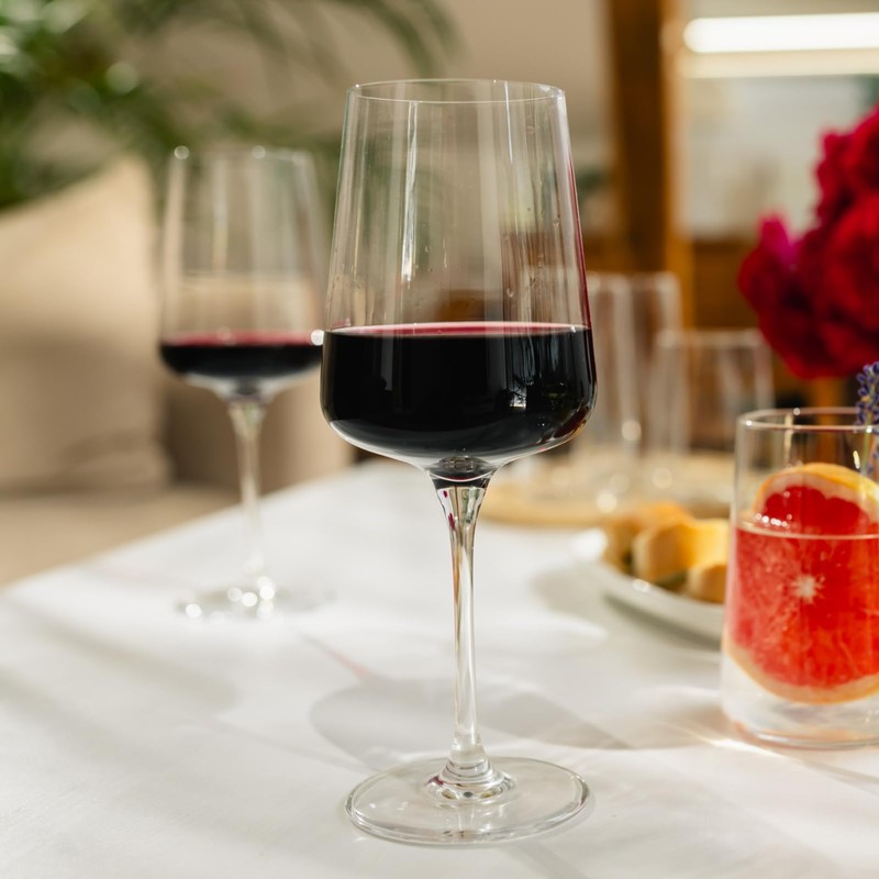 Krosno Red Wine Glasses, Set of 6, 16.91 oz, Infinity