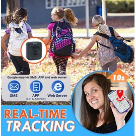 4G Mini GPS Tracker with SIM Card GPS Tracker with SOS Alarm & Removable 3-in-1 Back Cover Car Real Time Tracking Device for Kids, Bicycles, Vehicles, Motorcycle, Bag