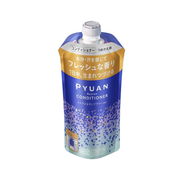 PYUAN Merit Puan Action Citrus & Sunflower Scent Conditioner, Refill, 11.8 fl oz (340 ml), Dream Ami Collaboration, 11.8 fl oz (340 ml) x 1