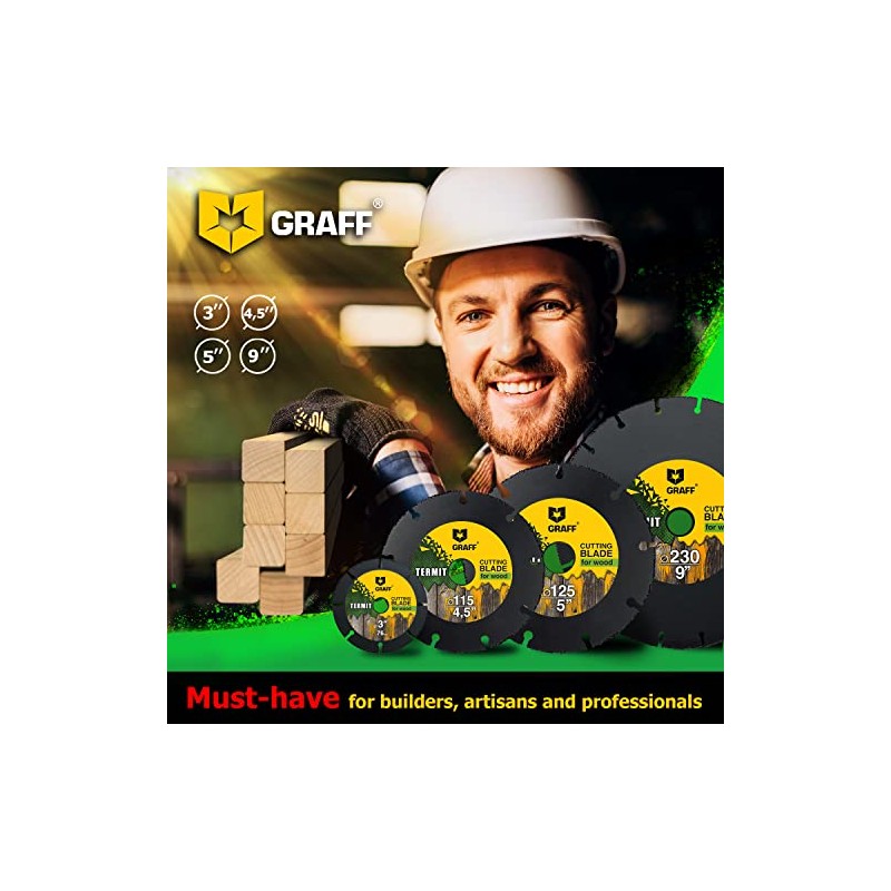 GRAFF Termit 115 mm Cutting Disc for Wood and Plastic,